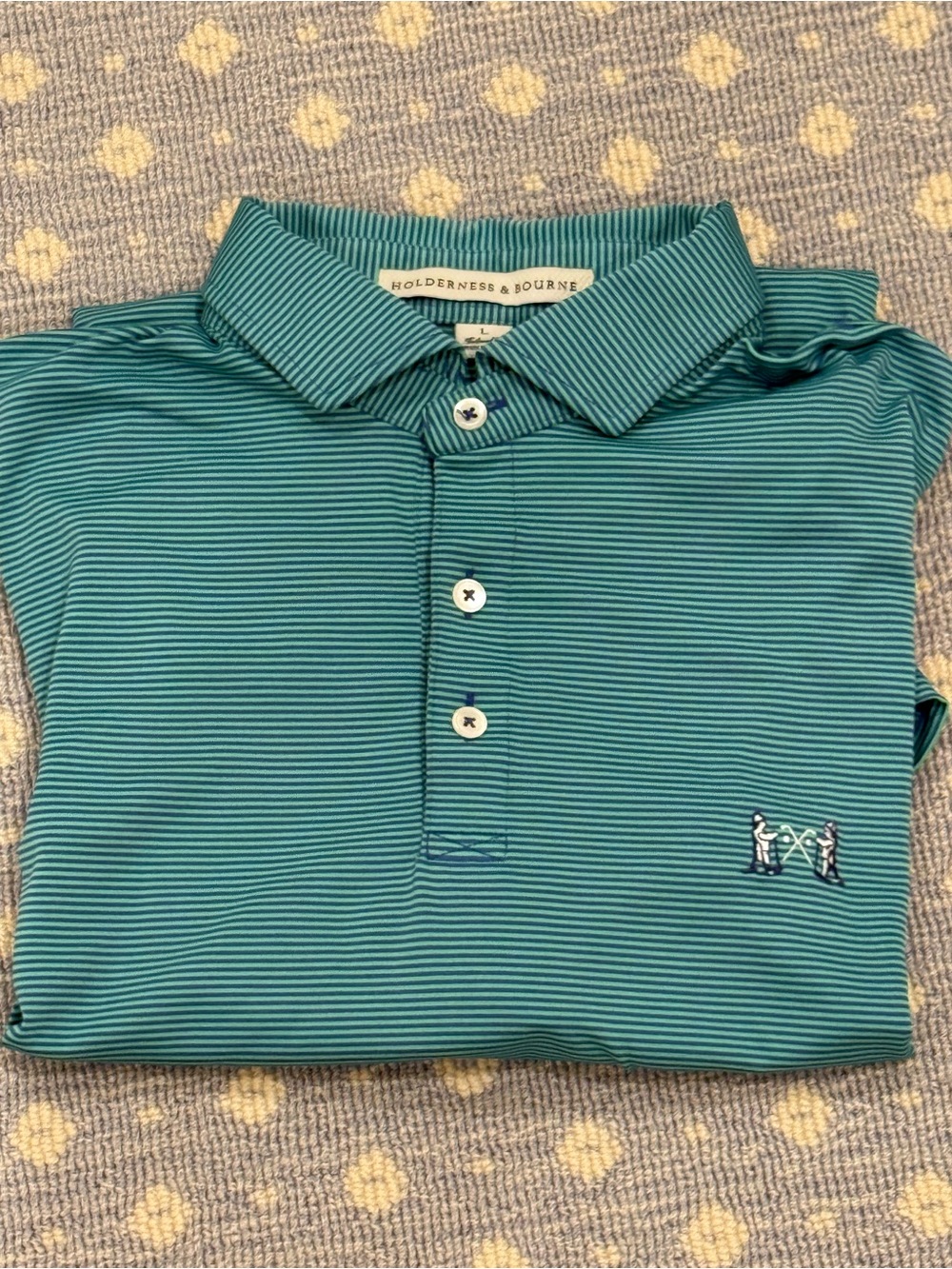 National Golf Links H&B Striped Golf Shirt